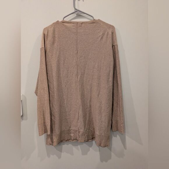 Natural Life Light Brown V-Neck Cardigan Purple Buttons Comfy Cozy Size XS / S - Picture 4 of 5